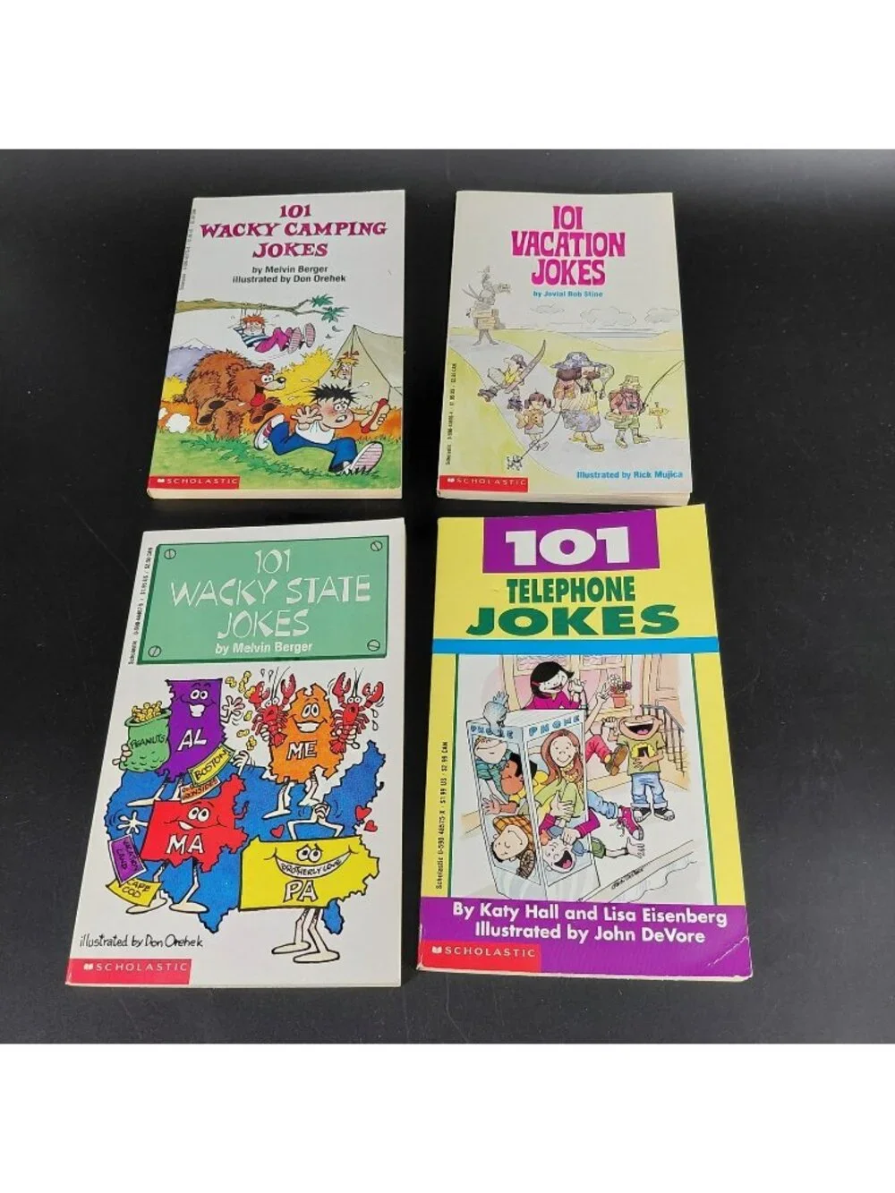 Vintage 101 Jokes Books Lot 4 Melvin Berger Scholastic Paperback 1980s Humor